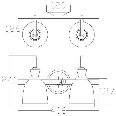 Tappeto Moderno Lampada Da Parete A Led, Ip44, 2 x 3,5 w / g9 cora Kl / cora2 bath - Foto 5