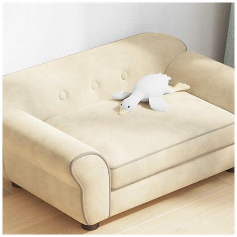 Divano per Cani Crema 72x45x30 cm in Peluche - Foto 9