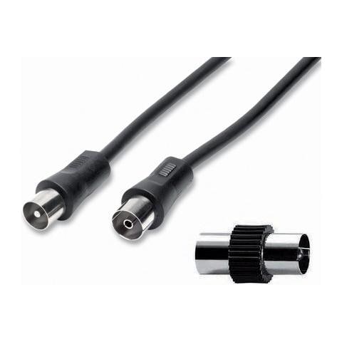 Cavo antenna 1 spina + 1 presa iec 75 ohm + adattatore - 2 - Foto 3