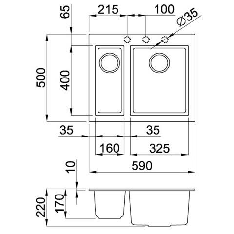 LAV. QUADRA 150 59x50 2V TITANIUM 73 SOTTO TOP TIT - Foto 2