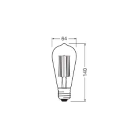 Ledvance St64 Lampadina Led E27 Trasparente 4w 840lm 3000k Ip20 320° [lv-4099854002946] - Foto 3