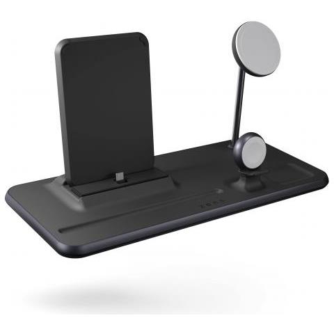 Zedc21b / 00 Caricabatterie Per Dispositivi Mobili Cuffie, Computer Portatile, Smartphone, Orologio Intelligente, Tablet Nero Ac Carica Wireless Ricarica Rapida Interno - Foto 1