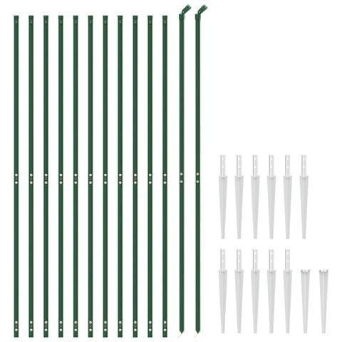 Recinzione Metallica Con Picchetti Ancoraggio Verde 1,4x25 M - Foto 2