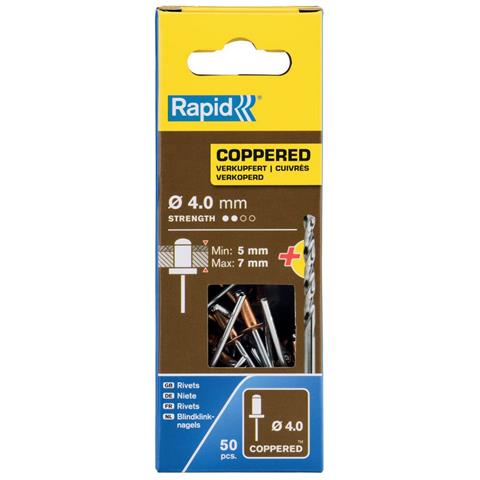 Rivetto Rapid 5001462 Punta Da Trapano Ø 4 X 10 Mm Rame Alluminio (50 Unità) - Foto 1