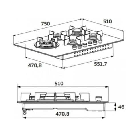 Piano Cottura HIAL75224SXE a Gas 5 Fuochi Gas Colore Inox - Foto 4