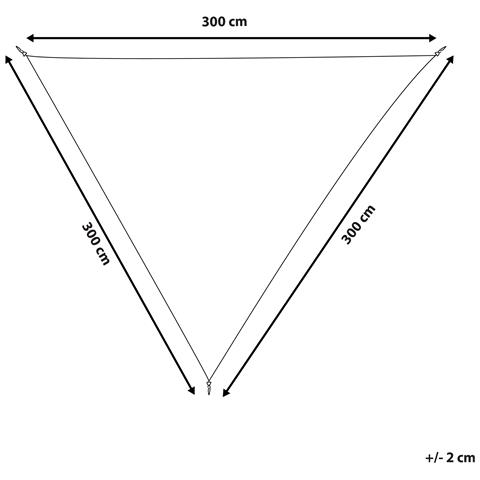 Tenda Da Sole Da Esterno Beige 300 X 300 X 300 Cm Lukka - Foto 8