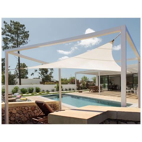 Tenda Da Sole Da Esterno Beige 300 X 300 X 300 Cm Lukka - Foto 1