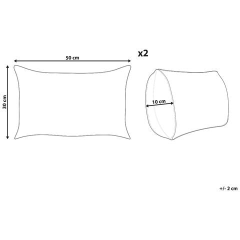 Set Di 2 Cuscini Arales Cotone 30 X 50 Cm Giallo - Foto 7