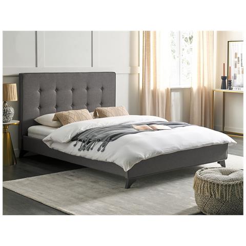 Letto Tessuto Ambassador 140 X 200 Cm Grigio - Foto 1