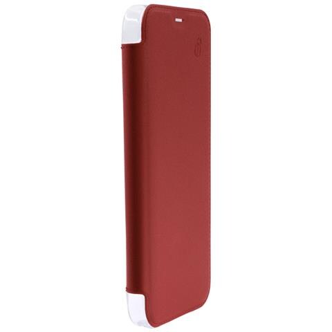 Custodia Per Iphone 12/iphone 12 Pro Premium Pelle Retro Trasparente, Rosso - Foto 2