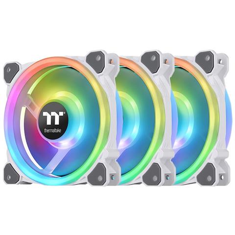 Riing Trio 12 RGB Radiator Fan White TT Premium Edition Universale Ventilatore 12 cm Bianco 3 pz - Foto 1