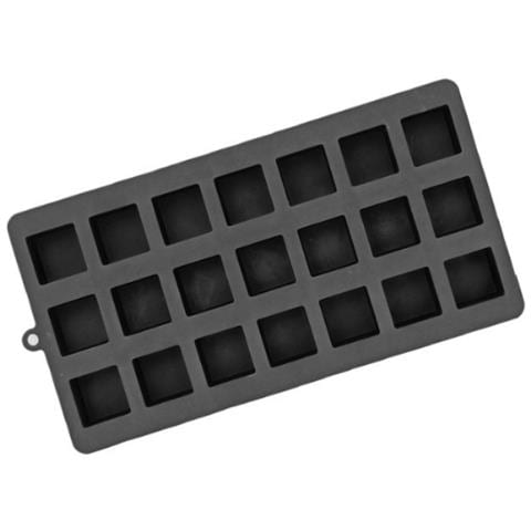 Vassoio Per Cubetti Di Ghiaccio In Silicone A 21 Cavità Con Coperchio Black - Foto 1