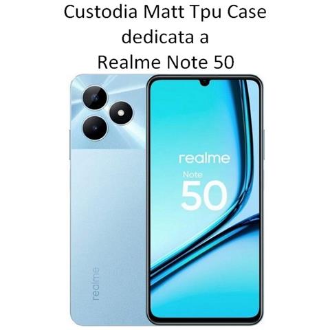 Custodia Tpu Silicone Cover Case Per Realme Note 50 Black - Foto 2