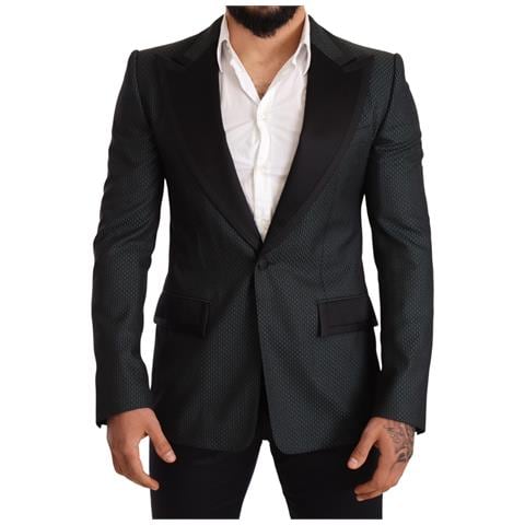 Blazer Giacca Cappotto Slim Fit Verde Nero - It48 - M - Foto 1