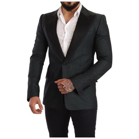 Blazer Giacca Cappotto Slim Fit Verde Nero - It48 - M - Foto 5