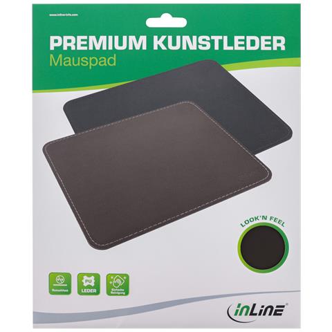 Mouse Pad Premium, similpelle, marrone, 255x220x3mm - Foto 2