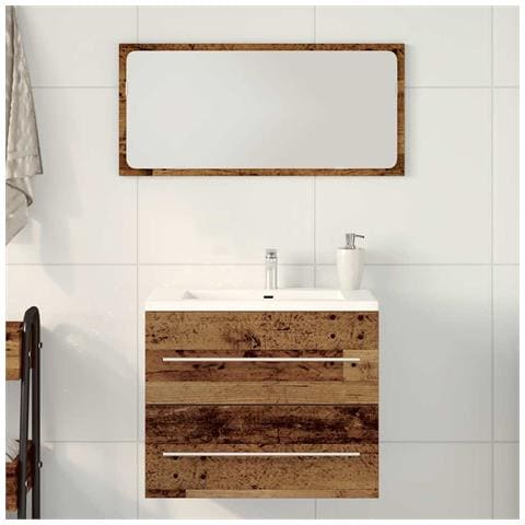 Mobile Lavabo da Bagno Legno Antico 60x38,5x48 cm in Truciolato - Foto 1