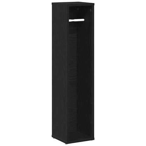 Mobile Da Bagno Con Portarotolo Nero 20,5x20x90 Cm - Foto 2