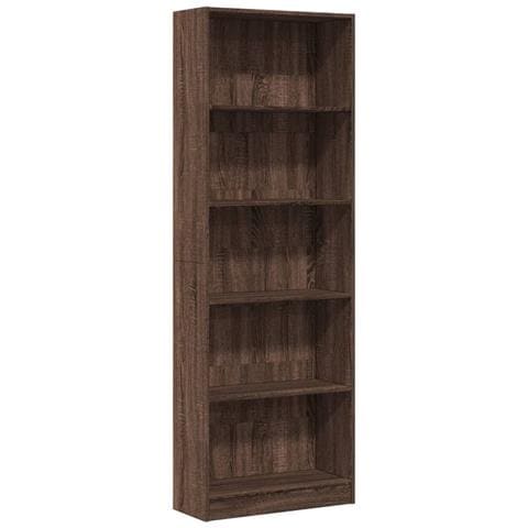Libreria Rovere Marrone 60x24x176 Cm In Legno Multistrato - Foto 2