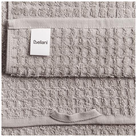 Set Di 9 Asciugamani Atai Cotone Grigio Chiaro - Foto 6