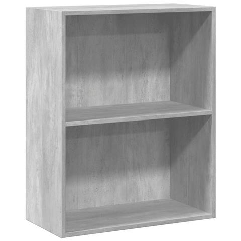 Libreria 2 Ripiani Grigio Cemento 60x30x76,5 Legno Multistrato - Foto 1