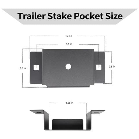 Kit Staffa Tasca Palo Rimorchio Per Camion A Pianale 4 Pezzi - Foto 5
