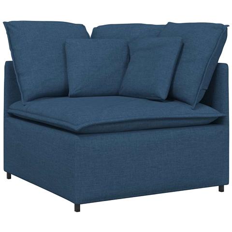 Modulo Angolare Divano Modulare con Cuscini Blu 100 cm - Foto 1