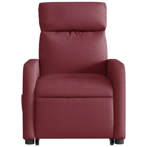 Poltrona Alzapersona Reclinabile Elettrica Rosso Vino Tessuto - Foto 9