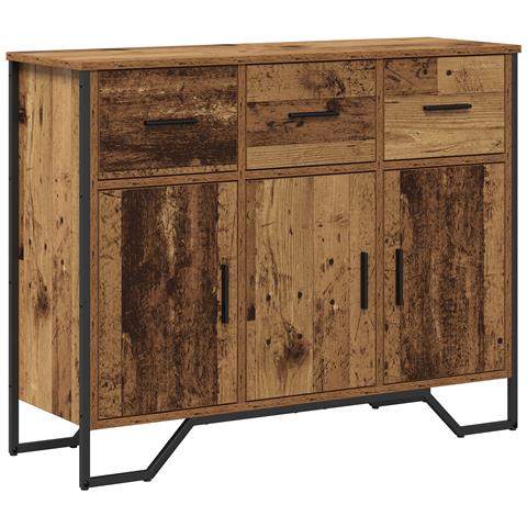 Credenza in legno antico rovere 97x32,5x74,5 cm Legno ingegnerizzato - Foto 1