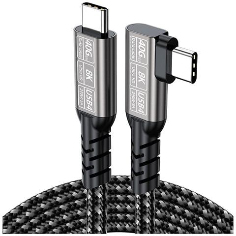 Cavo Usb4 Ad Angolo Retto 40gbps Ad Alta Velocità, Compatibile Con Thunderbolt 4/3 1 M - Foto 1