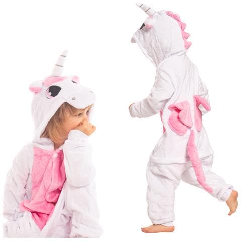 Pigiama Per Bambini Kigurumi Onesie Costume Unicorno Rosa Chiaro 135-145 - Foto 1