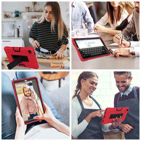 Custodia Per Samsung Galaxy Tab A 8.4"" Armored Con Supporto Rosso - Foto 2