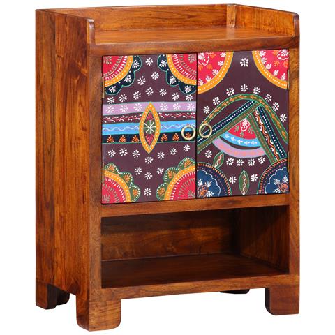 Cabinet per scarpe 55x35x75 cm in legno massello di acacia - Foto 1