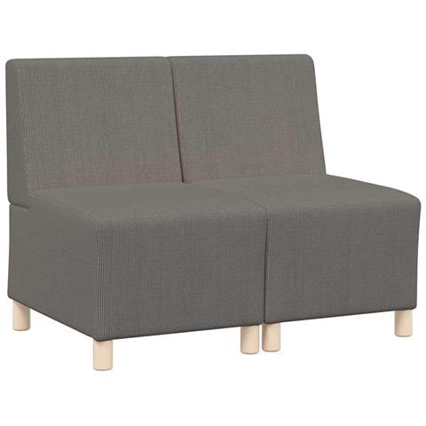 Unità di Divano Modulare Senza Braccioli 2 pcs Grigio chiaro - Foto 1