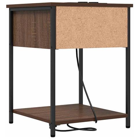 Armadio da Notte 2 pcs Rovere marrone 42 x 41 x 56 cm - Foto 9