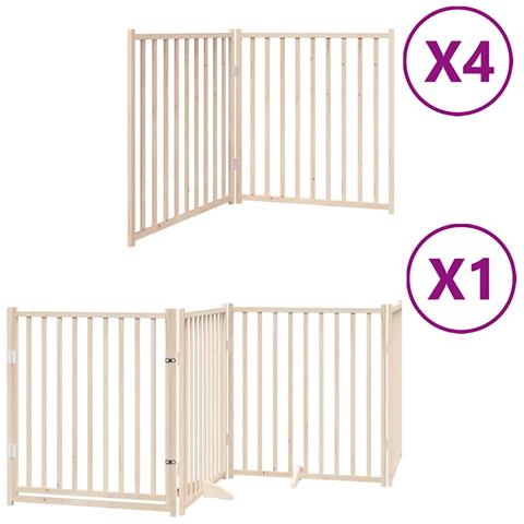 Cancello per Cani Porta Pieghevole 12 Pannelli 960 cm in Pioppo - Foto 1