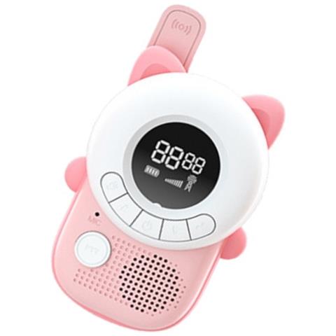 2 Walkie-talkie Per Bambini Schermo Lcd Retroilluminato, Modello Meow, Blu - Foto 5
