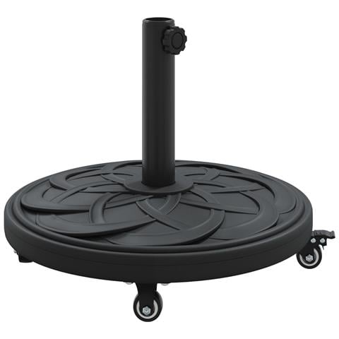 Base per Parasol con Ruote per Poles Ø38-48 mm 13 kg Rotonda - Foto 1