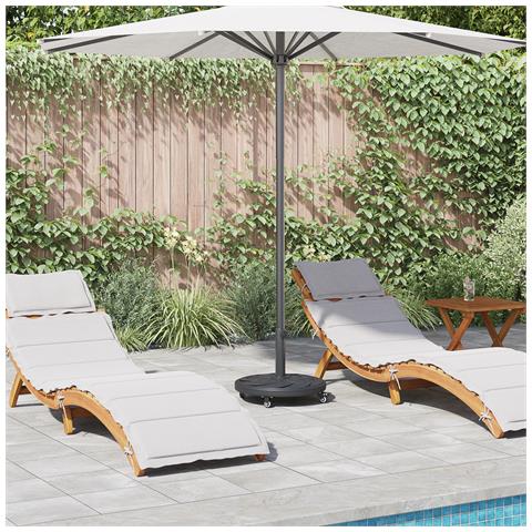 Base per Parasol con Ruote per Poles Ø38-48 mm 13 kg Rotonda - Foto 2