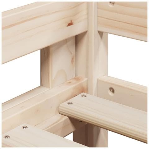 Letto a Castello senza Materasso 90x200cm Massello Pino - Foto 9