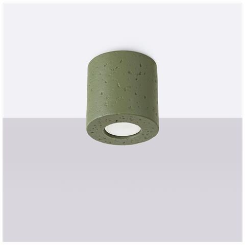 Lampada Da Soffitto Orbis Cemento Verde Oliva Sl. 1841 - Industriale Lampada A Soffitto Verde Oliva 10x10x10 Cm - Foto 2