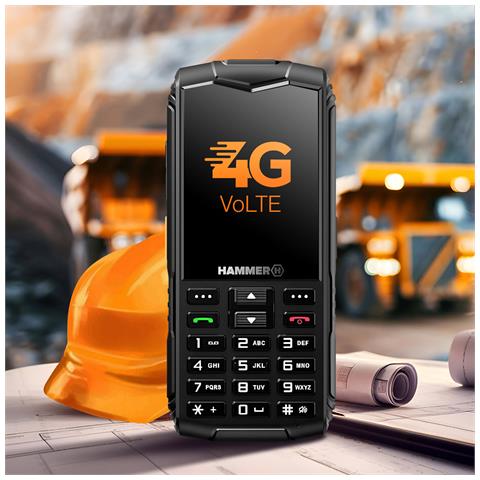 Telefono Cellulare Horizon Lte Dual Sim Autonomia 18h Impermeabile Ip68, Nero - Foto 5