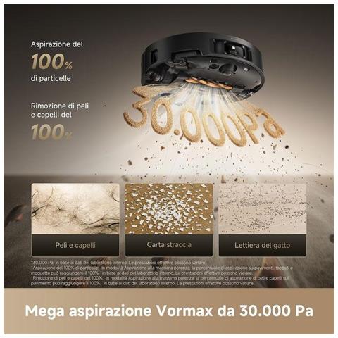 Matrix10VIM Ultra Robot Aspirapolvere Lavapavimenti 30.000 Pa con Base Automatica e Moci Autopulenti Wi-Fi - Foto 2