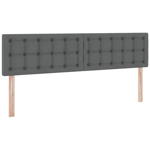 Letto con Contenitore Grigio scuro 200 x 200 cm Pelle Sintetica - Foto 9