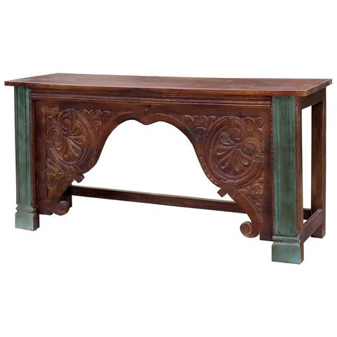 Mobile Da Ingresso In Legno Marrone 187x43x86h - Foto 1