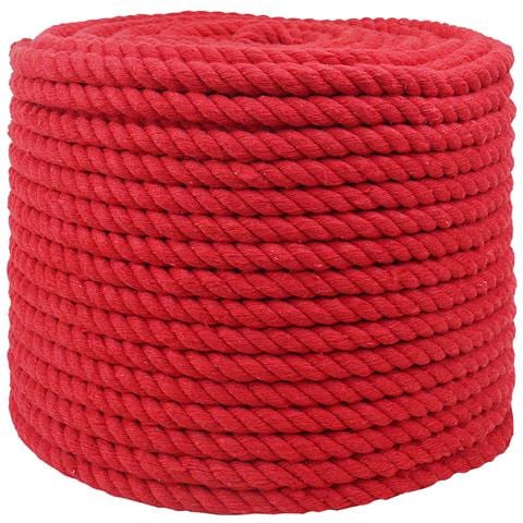 Corda Rosso 1,2 x 1,2 x 10000 cm Cotone - Foto 1