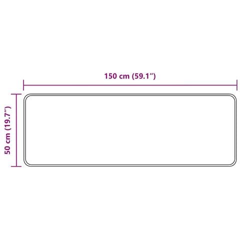 Runner Tappeto MARSA Nero 50 x 150 cm Poliestere e PVC - Foto 7