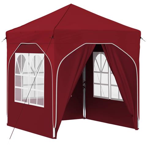Tenda per feste a pop-up 192 x 192 x 245 cm Borgogna - Foto 1