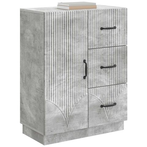 Credenza Grigio Cemento 66 x 34,5 x 87 cm Legno ingegnerizzato - Foto 2