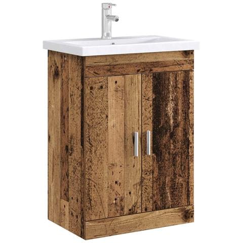 Mobiletto da Bagno Sotto Lavabo Legno antico - Foto 2